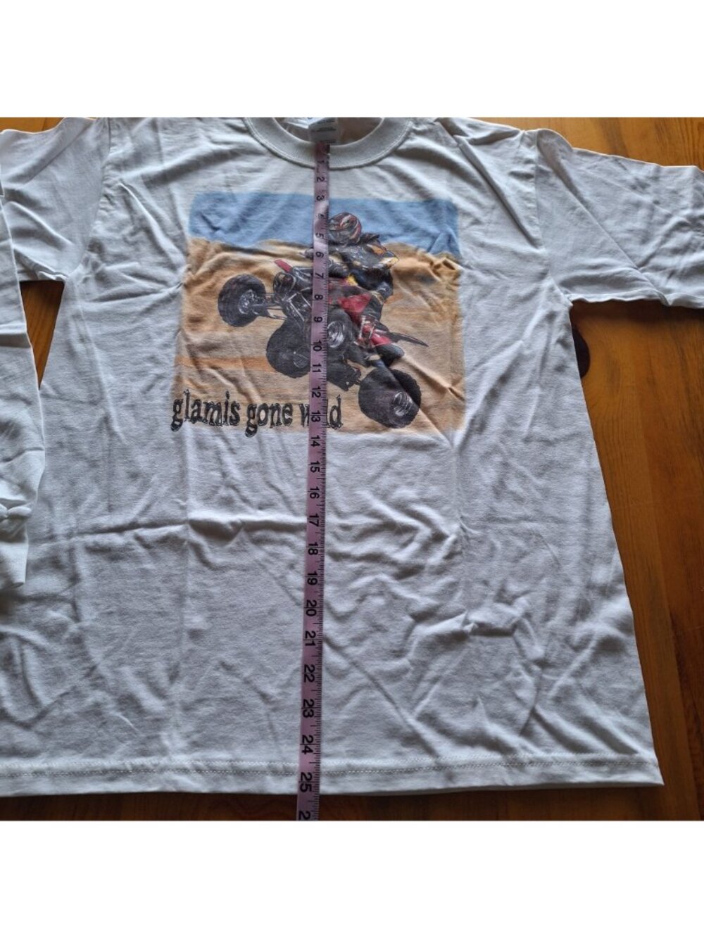 Glamis Gone Wild M Ultra Cotton ATV Gildan  Long Sleeve Shirt White Sand Dunes - Picture 7 of 8